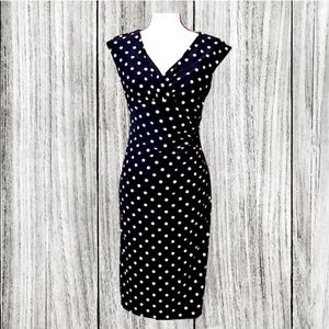 Black and White Polka Dot Cocktail Dress